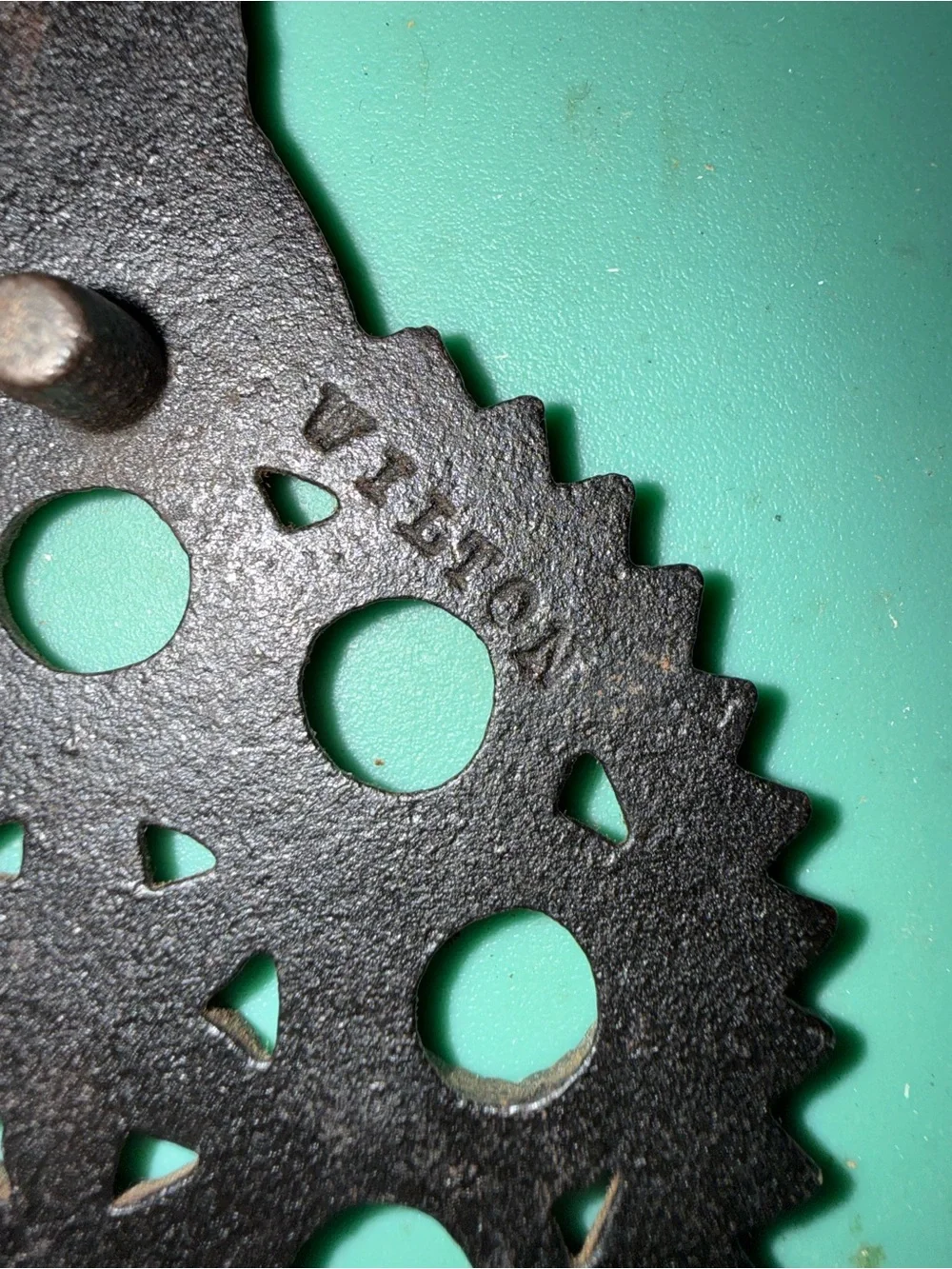 Decorative Cast Iron Trivet with Red Star Accent for Tabletop